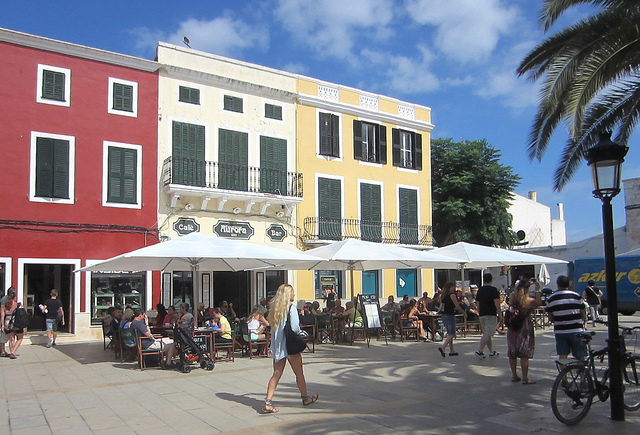 Sidewalk patio in Menorca